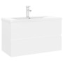 Mueble con lavabo madera de ingeniería blanco de vidaXL, Tocadores de baño - Ref: Foro24-3071639, Precio: 247,99 €, Descuento: %