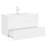 Mueble con lavabo madera de ingeniería blanco de vidaXL, Tocadores de baño - Ref: Foro24-3071639, Precio: 247,99 €, Descuento: %