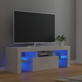 Mueble de TV con luces LED blanco brillante 120x35x40 cm de vidaXL, Muebles TV - Ref: Foro24-804352, Precio: 86,08 €, Descuen...