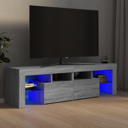 TV cabinet with LED lights Sonoma gray 140x36.5x40 cm by vidaXL, TV Furniture - Ref: Foro24-815670, Price: 112,99 €, Discount: %