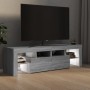 Mueble de TV con luces LED gris Sonoma 140x36,5x40 cm de vidaXL, Muebles TV - Ref: Foro24-815670, Precio: 117,14 €, Descuento: %