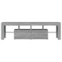 TV cabinet with LED lights Sonoma gray 140x36.5x40 cm by vidaXL, TV Furniture - Ref: Foro24-815670, Price: 112,99 €, Discount: %