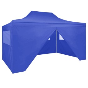 Carpa plegable profesional con 4 paredes acero azul 3x4 m de vidaXL, Carpas y cenadores - Ref: Foro24-48891, Precio: 180,73 €...