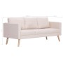 Cream-colored 3-seater fabric sofa by vidaXL, Sofas - Ref: Foro24-281352, Price: 368,30 €, Discount: %