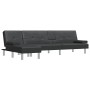 L-förmiges Schlafsofa aus schwarzem Kunstleder, 255 x 140 x 70 cm von vidaXL, Sofas - Ref: Foro24-3157265, Preis: 405,47 €, R...