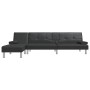 L-förmiges Schlafsofa aus schwarzem Kunstleder, 255 x 140 x 70 cm von vidaXL, Sofas - Ref: Foro24-3157265, Preis: 405,47 €, R...