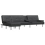 L-förmiges Schlafsofa aus schwarzem Kunstleder, 255 x 140 x 70 cm von vidaXL, Sofas - Ref: Foro24-3157265, Preis: 405,47 €, R...