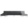 L-förmiges Schlafsofa aus schwarzem Kunstleder, 255 x 140 x 70 cm von vidaXL, Sofas - Ref: Foro24-3157265, Preis: 405,47 €, R...