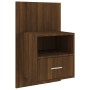 Wall bedside table 2 units oak brown by vidaXL, Nightstands - Ref: Foro24-816969, Price: 92,01 €, Discount: %