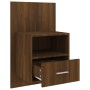 Wall bedside table 2 units oak brown by vidaXL, Nightstands - Ref: Foro24-816969, Price: 92,01 €, Discount: %