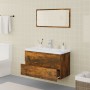 Smoked oak plywood bathroom furniture set by vidaXL, Bathroom furniture - Ref: Foro24-3120351, Price: 254,22 €, Discount: %