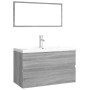 Gray Sonoma plywood bathroom furniture set by vidaXL, Bathroom furniture - Ref: Foro24-3120352, Price: 264,92 €, Discount: %