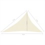 Cream HDPE sail shade 160 g/m² 3x4x5 m by vidaXL, Umbrellas - Ref: Foro24-311201, Price: 23,16 €, Discount: %