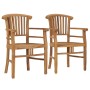 Garden chair 2 units solid teak wood by vidaXL, Garden chairs - Ref: Foro24-49432, Price: 237,20 €, Discount: %