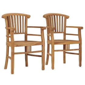 Garden chair 2 units solid teak wood by vidaXL, Garden chairs - Ref: Foro24-49432, Price: 235,99 €, Discount: %