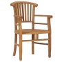 Garden chair 2 units solid teak wood by vidaXL, Garden chairs - Ref: Foro24-49432, Price: 237,20 €, Discount: %