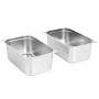 Gastronorm trays 2 units GN 1/1 200 mm stainless steel by vidaXL, Buckets for steam tables - Ref: Foro24-50883, Price: 71,86 ...