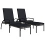 Lounger with footrest 2 units gray synthetic rattan by vidaXL, Loungers - Ref: Foro24-317633, Price: 200,99 €, Discount: %