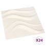 Paneles de pared 3D 24 unidades 0,5x0,5 m 6 m² de vidaXL, Recubrimiento de paredes - Ref: Foro24-146290, Precio: 68,41 €, Des...