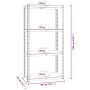 4-level shelving unit, 2 units, anthracite gray, made of steel and plywood by vidaXL, Industrial shelving - Ref: Foro24-15285...