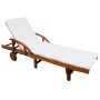 Lounger with solid acacia wood cushion by vidaXL, Loungers - Ref: Foro24-42595, Price: 227,53 €, Discount: %