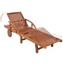 Lounger with solid acacia wood cushion by vidaXL, Loungers - Ref: Foro24-42595, Price: 227,53 €, Discount: %