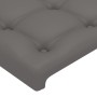 Cabecero con LED cuero sintético gris 100x5x78/88 cm de vidaXL, Cabeceros y pies de cama - Ref: Foro24-3121700, Precio: 45,74...