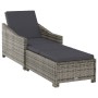 Garden lounger with dark gray synthetic rattan cushion by vidaXL, Loungers - Ref: Foro24-317180, Price: 231,93 €, Discount: %