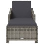 Garden lounger with dark gray synthetic rattan cushion by vidaXL, Loungers - Ref: Foro24-317180, Price: 231,93 €, Discount: %