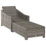 Garden lounger with dark gray synthetic rattan cushion by vidaXL, Loungers - Ref: Foro24-317180, Price: 231,93 €, Discount: %