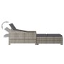 Garden lounger with dark gray synthetic rattan cushion by vidaXL, Loungers - Ref: Foro24-317180, Price: 231,93 €, Discount: %