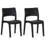 Garden chairs 2 units PP anthracite gray by vidaXL, Garden chairs - Ref: Foro24-317725, Price: 123,99 €, Discount: %