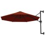 Wall parasol with terracotta metal pole 300 cm by vidaXL, Umbrellas - Ref: Foro24-47299, Price: 93,61 €, Discount: %