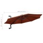 Wall parasol with terracotta metal pole 300 cm by vidaXL, Umbrellas - Ref: Foro24-47299, Price: 93,61 €, Discount: %