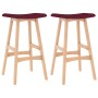 Kitchen stools, 2 units, fabric, wine red color. by vidaXL, Kitchen stools - Ref: Foro24-289395, Price: 92,60 €, Discount: %