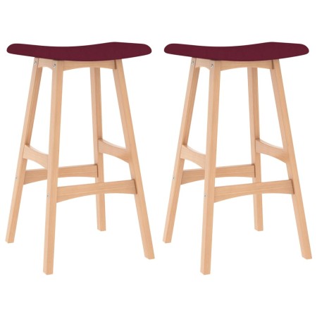 Kitchen stools, 2 units, fabric, wine red color. by vidaXL, Kitchen stools - Ref: Foro24-289395, Price: 92,60 €, Discount: %