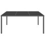 Glass and anthracite steel garden dining table 170x170x72cm by vidaXL, Garden tables - Ref: Foro24-313091, Price: 245,99 €, D...