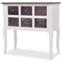 Console table with 6 drawers, brown and white wood. by vidaXL, Sideboards - Ref: Foro24-240402, Price: 190,49 €, Discount: %