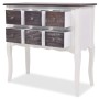 Mueble consola con 6 cajones madera marrón y blanco de vidaXL, Aparadores - Ref: Foro24-240402, Precio: 175,99 €, Descuento: %