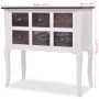 Mueble consola con 6 cajones madera marrón y blanco de vidaXL, Aparadores - Ref: Foro24-240402, Precio: 175,99 €, Descuento: %