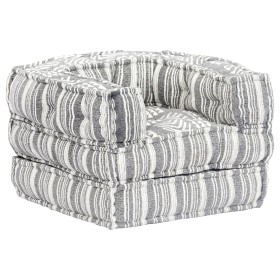 Gray Striped Fabric Modular Pouf by vidaXL, Cushions for chairs and sofas - Ref: Foro24-249415, Price: 125,99 €, Discount: %