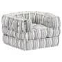 Modularer Pouf aus grau gestreiftem Stoff von vidaXL, Kissen für Stühle und Sofas - Ref: Foro24-249415, Preis: 125,72 €, Raba...