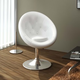 White synthetic leather bar stool by vidaXL, Kitchen stools - Ref: Foro24-240448, Price: 104,79 €, Discount: %