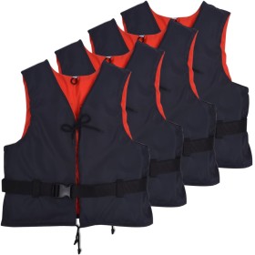 Flotation aid vests 4 units 50N 90+kg navy blue by vidaXL, Lifevest - Ref: Foro24-275187, Price: 88,99 €, Discount: %