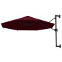 Wall-mounted umbrella with metal bar 300 cm burgundy by vidaXL, Umbrellas - Ref: Foro24-47298, Price: 92,99 €, Discount: %