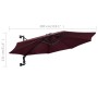 Wall-mounted umbrella with metal bar 300 cm burgundy by vidaXL, Umbrellas - Ref: Foro24-47298, Price: 92,99 €, Discount: %