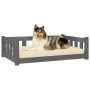 Cama para perros madera maciza de pino gris 95,5x65,5x28 cm de vidaXL, Camas para perros - Ref: Foro24-820199, Precio: 105,16...