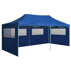 Professional folding tent with 4 walls blue steel 3x6 m by vidaXL, Tents and gazebos - Ref: Foro24-48865, Price: 248,99 €, Di...