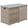 Garten-Bistrotisch und Stühle 3 Stück und beige Polyrattan-Kissen von vidaXL, Gartensets - Ref: Foro24-42541, Preis: 256,80 €...