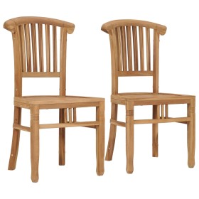 Garden chair 2 units solid teak wood by vidaXL, Garden chairs - Ref: Foro24-49433, Price: 227,99 €, Discount: %